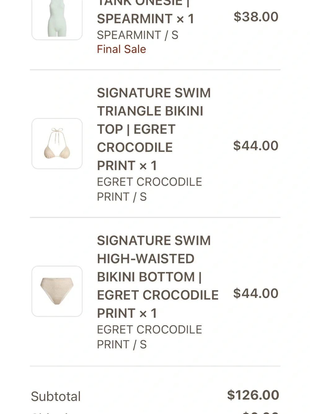 SKIMS crocodile egret Bikini